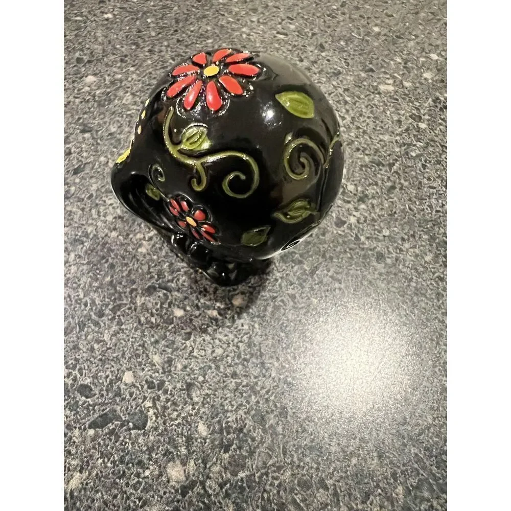 Skull Rock With Flower